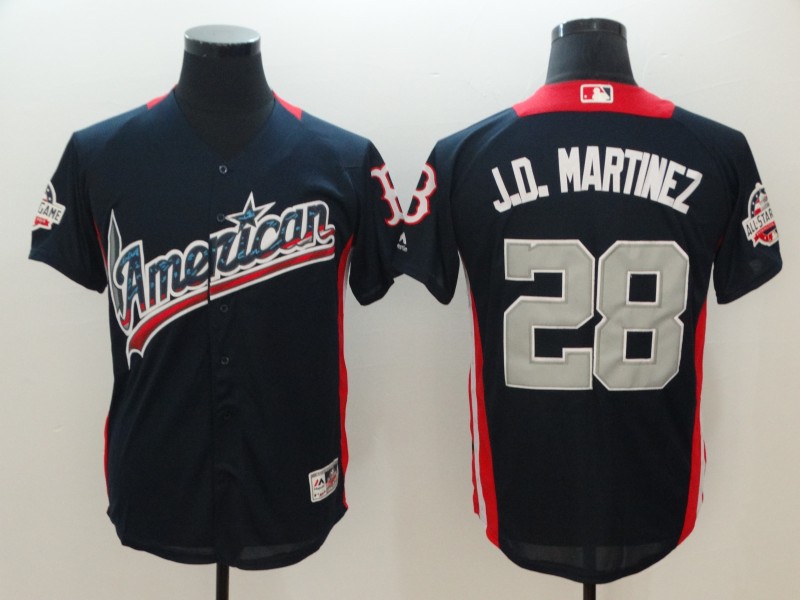 American League #28 J.D. Martinez Navy 2018 MLB All-Star Game Home Run Derby Jersey
